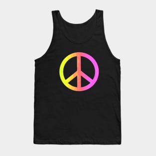 PEACE Sign Yellow Pink Tank Top